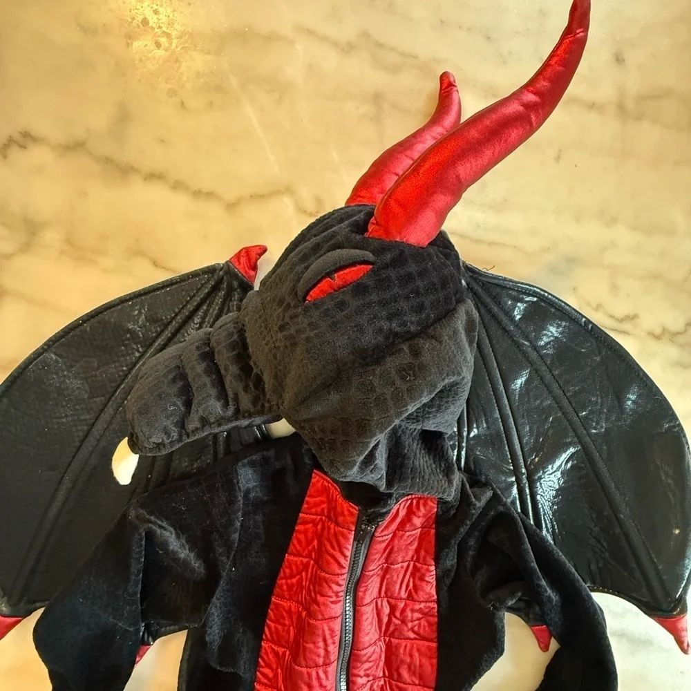 Dream Play Imagine Black and Red Dragon Costume Toddler 3T Halloween